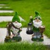 Outdoor white bearded dwarf resin ornaments