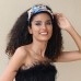 Handmade heavy industry fabric with diamond inlaid hair bands for women