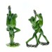 Couple dancing frog resin ornaments