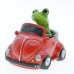 Home decoration for couples driving frog resin ornaments