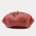 Autumn and Winter Wool And Cotton Letter Buckle Beret Painter Hat Octagonal Hat Women and Girl