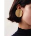 Large Size Geometric Round Hollow Ear Clip Earrings for Women Girls Retro Unique Design Heavy Metal Jewelry Gifts