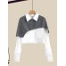 Spring Autumn Large Size Women's Shawl Shirt Three-piece Set+High Waist Knitting Half-body Skirt Set Women Fashion 3 Piece Set