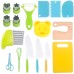 Serrated Edges Kids Knives Fruit Vegetable Crinkle Cutters Kids Knife Set Montessori Kitchen Tools Cutting Board