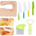 Serrated Edges Kids Knives Fruit Vegetable Crinkle Cutters Kids Knife Set Montessori Kitchen Tools Cutting Board
