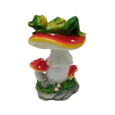 Frog and Mushroom Courtyard Balcony Bonsai Decoration