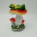 Frog and Mushroom Courtyard Balcony Bonsai Decoration
