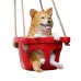Puppy Swinging on a Swing Garden Courtyard Decoration Pendant