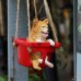 Puppy Swinging on a Swing Garden Courtyard Decoration Pendant