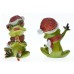 Family couple frog resin decorative ornaments