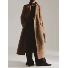Fashion Women's Loop Velvet Double-sided Cashmere Coat Lapel Loose Double Breasted Sashes Overcoat Winter Fashion Women's Loop Velvet Double-sided Cashmere Coat Lapel Loose Double Breasted Sashes Overcoat Winter