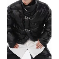 Solid Patchwork Single Breasted Casual Coats For Women Stand Collar Long Sleeve Minimalist Coat Female Fashion