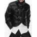 Solid Patchwork Single Breasted Casual Coats For Women Stand Collar Long Sleeve Minimalist Coat Female Fashion