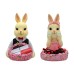Couple Rabbit Storage Box Resin Home Decoration