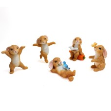 Cute Little Rabbit Plugin Resin Animal Decoration Courtyard Garden