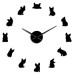 Frameless DIY Silent Acrylic Wall Clock French Bulldog Style Large Wall Clock Living Room Home Decoration Clock