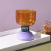 Ins Cute Alien Twisted Color-matching High Borosilicate High Foot Glass Water Cup Simple Design Creative Juice Beer Cup