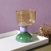 Ins Cute Alien Twisted Color-matching High Borosilicate High Foot Glass Water Cup Simple Design Creative Juice Beer Cup