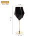 Pure Black Crystal Golden Edge Wine Glass Goblet Light Luxury Irregular Model Room Special Champagne Cup Whiskey Beer Glasses