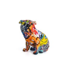 Creative Colorful Bulldog Resin Craft Decoration