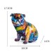 Creative Colorful Bulldog Resin Craft Decoration