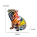 Creative Colorful Bulldog Resin Craft Decoration
