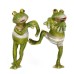 Cute climbing frog potted resin pendant