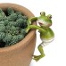 Cute climbing frog potted resin pendant