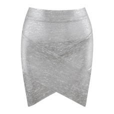 Fashion Women's Crossover Broadband Skirt Slim Polychrome Solid Color Lower Back Mini Skirts  Winter New Tide 