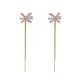 High grade and exquisite zirconia curved earrings for women, new trendy and versatile