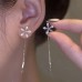High grade and exquisite zirconia curved earrings for women, new trendy and versatile