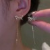High grade and exquisite zirconia curved earrings for women, new trendy and versatile