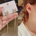 High grade and exquisite zirconia curved earrings for women, new trendy and versatile