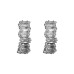 High grade and exquisite zirconia curved earrings for women, new trendy and versatile