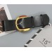 Pu Leather Black Metal Buckle Long Wide Belt Personality Women New Fashion Tide All-match Spring Autumn