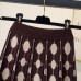 Knitted Long Skirt for Women Autumn Winter Vintage Polka Dot Print A Line High Waist Pleated Skirt Female