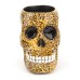 Water transfer printing skull pen holder creative desktop makeup storage cylinder resin desktop ornament