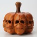 Multi sided Skull Handheld Pumpkin Lantern Terrifying Desktop Skull Decoration