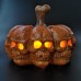 Multi sided Skull Handheld Pumpkin Lantern Terrifying Desktop Skull Decoration