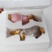 Pink cute climbing tank couple rabbit frog pendant resin