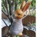 Pink cute climbing tank couple rabbit frog pendant resin