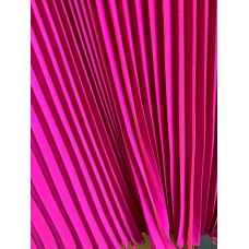 Elegant Pleated 2 Pieces Set Round Neck Batwing Sleeves Solid Tops High Elastic Waist Fold Skirts 