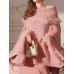  Solid Temperament Sweaters For Women Slash Neck Long Sleeve Patchwork Feathers Casual Sweater Female Fashion Style