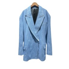 Fall Female Clothing Korean Slim Waisted Denim Blazer Jacket Loose Jacket New In External Clothes Free Shipping Offers