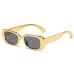 Vintage Luxurious Gold Sun Glasses Small Rectangle Reflective Gold Plating Eyewear Shades for Women Square Golden Sunglasses