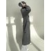 Solid Minimalist Sweaters For Women V Neck Long Sleeve Patchwork Button Casual Loose Knitting Sweater Female