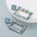 Multicolor Square Drop Dangle Earrings For Women Popular Unusual Crystal Wedding Party Pendant Statement Jewelry