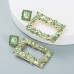 Multicolor Square Drop Dangle Earrings For Women Popular Unusual Crystal Wedding Party Pendant Statement Jewelry