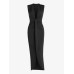 Plunging Neckline Slit Ruched Vegas Dress