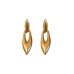 Genuine gold electroplated metal water drop earrings, European and American fashion cool style earrings, simple and high-end feeling earrings